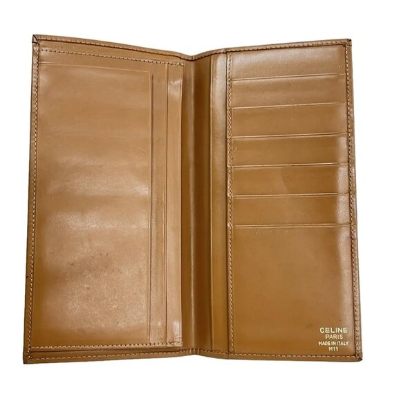 CELINE Macadam - Dark Brown Beige PVC Bill Holder 146-022725 - Picture 3 of 5